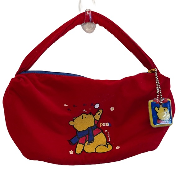 Y2K Winnie The Pooh Disney Red Mini Bag - Picture 1 of 6